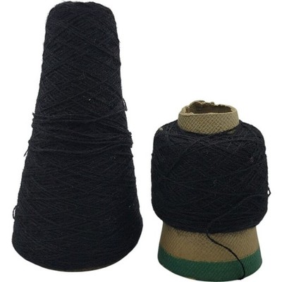 Milliken Yarns Turbo Black Orlon Acrylic Cone Yarn Lot of 2