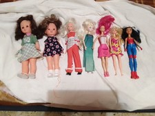 BEL BLOCCO DI 7 BAMBOLE :  EFFE BAMBOLE FRANCA , BARBIE , WONDER WOMAN ,FROZEN