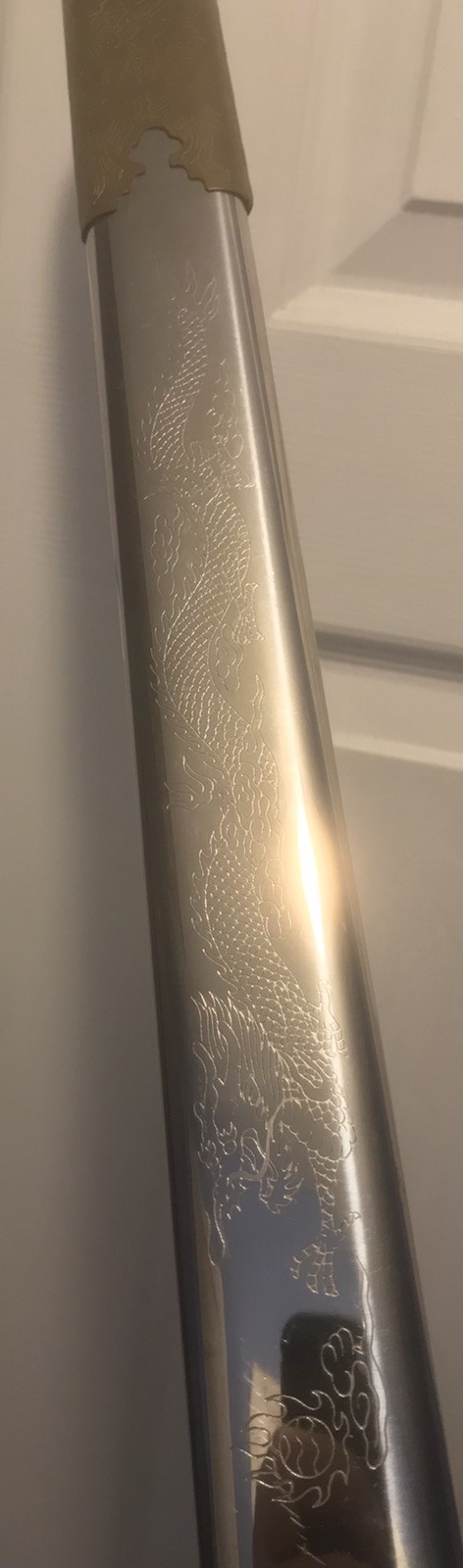 Vintage Chinese Kungfu Tai Ji Jian Stainless Steel Exercise Tai Chi Sword 