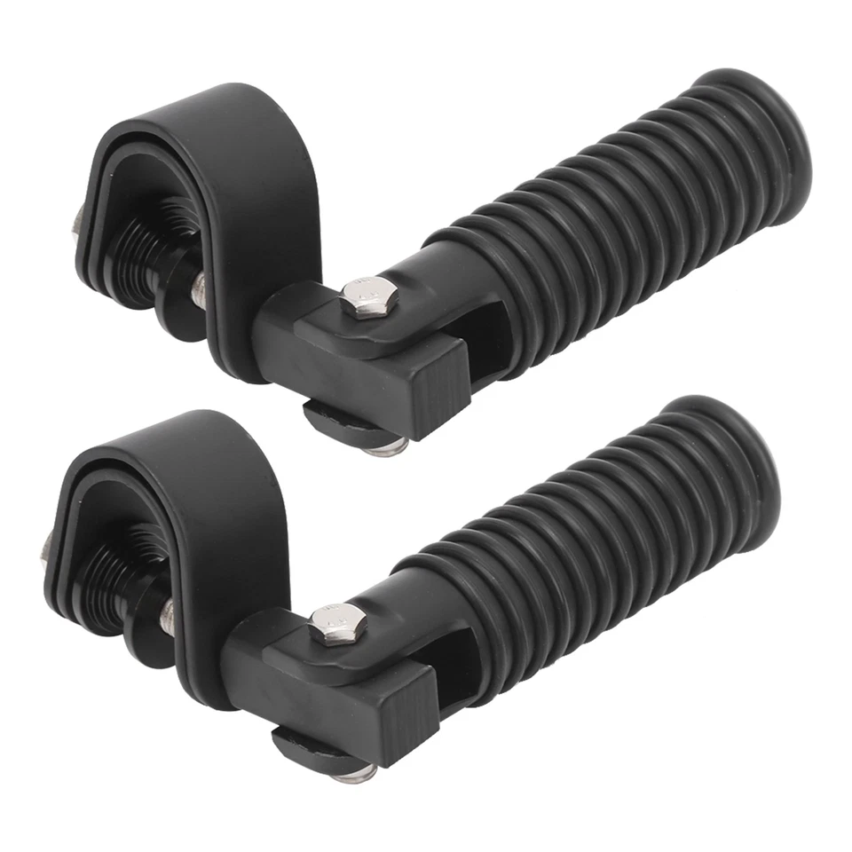 * Pair Of Motorcycle Foot Pegs Clamp Footrest Mount For 1in Engine Crash Bar - Image 4 of 4