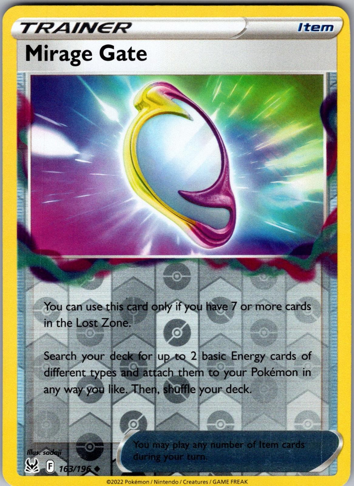 Mirage Gate 163/196 Uncommon Lost Origin Pokemon Reverse Holo Near Mint