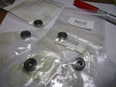 R3 ZZ 0.1875'' ID x 0.5'' R3-ZZ 1 Row Double Shield Radial Ball Bearing QTY 5