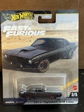 Hot Wheels Premium Fast & Furious 1970 Plymouth AAR Cuda Ships in Protector
