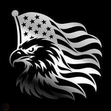 Bald Eagle American Flag Decal Patriotic Usa Vinyl Sticker Car Truck Window