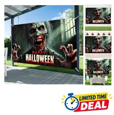 Halloween Banner Scary Zombie 71 x 43 Inch Horror Photo Backdrop Party Decor