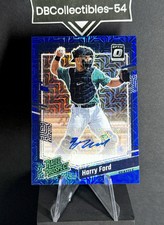 2023 Donruss Optic Harry Ford Blue MOJO Rated Prospect Auto 02/20 Seattle