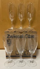 6 Schott Zwiesel Crystal Champagne Flutes 6 Oz Stemmed Germany New Open Box 7”