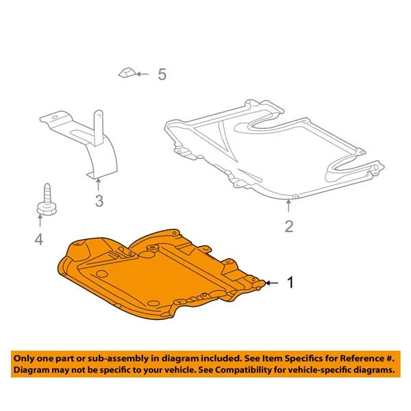 For 03-07 C-Class Front Engine Splash Shield Undercar Cover Air Deflector Guard Foto 3 de 4