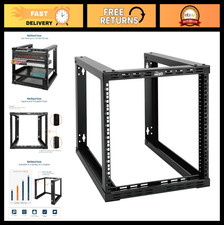 9U Fixed Wall Mount Network Rack 15.8" Depth Open Frame for Server AV IT Equipme