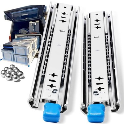 CXHIIA Heavy Duty Drawer Slides 264Lbs Locking Side Mount Full Extension Ball Be