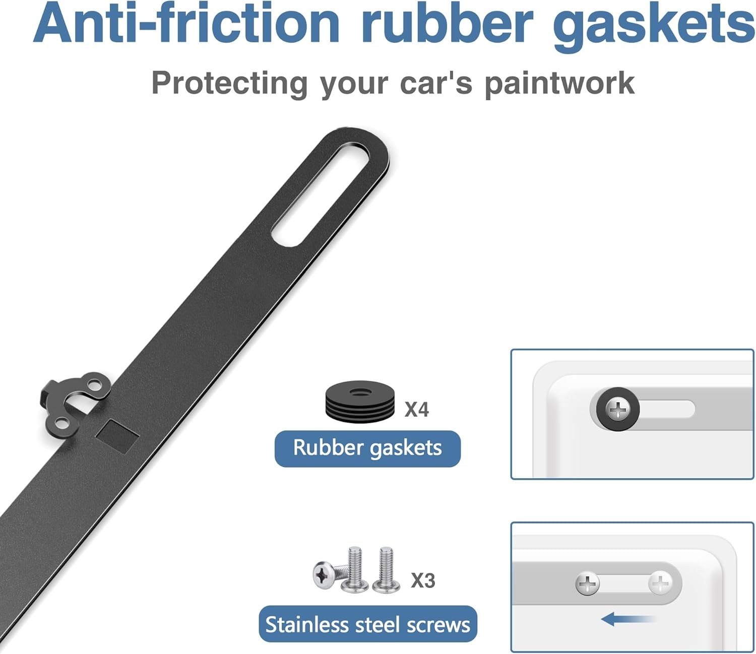 Pixelman Stainless Back Up Camera License Plate Mount,Universal License... 