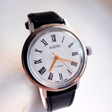 Orologio da polso uomo meccanico sovietico vintage "VOSTOK", URSS. 17 gioielli.