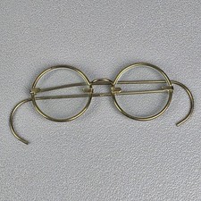 Vintage Gold Round Wire Eyeglass Frames - Antique Style Spectacles