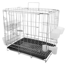  Trasportino da viaggio canarino trasportino piccioni allevamento uccelli nido gabbia con vassoio