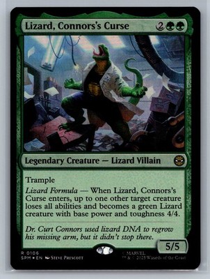 Lizard, Connors's Curse Marvel's Spider-Man #106 Foil Magic MTG