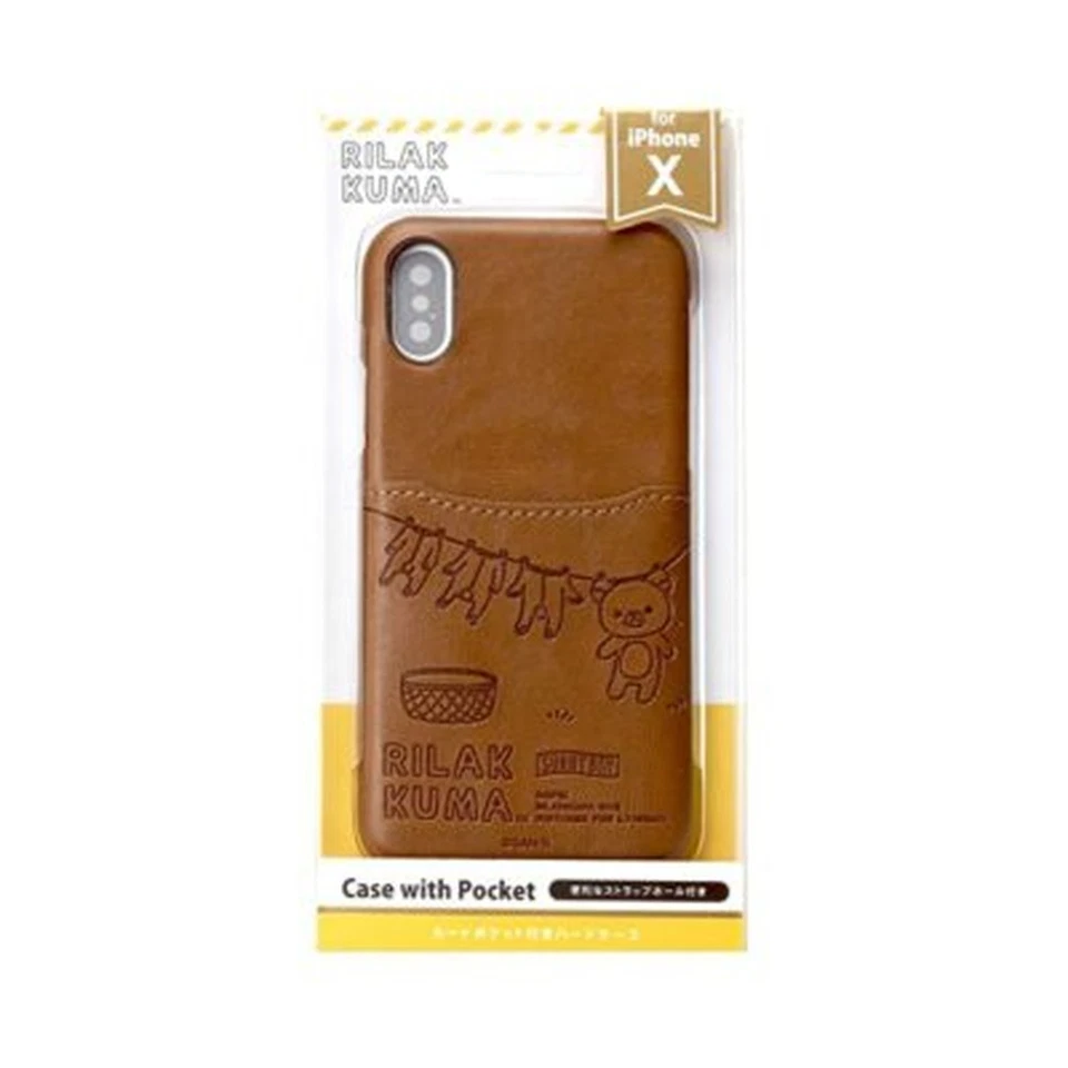 San-X Rilakkuma iPhone X Hülle mit Tasche Freizeit YY02005 Japan - Bild 2 von 2