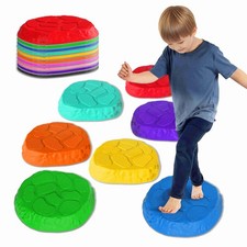10-Pack Stepping Stones for Kids,Non-Slip Balance Stones Obstacle Course Coor...