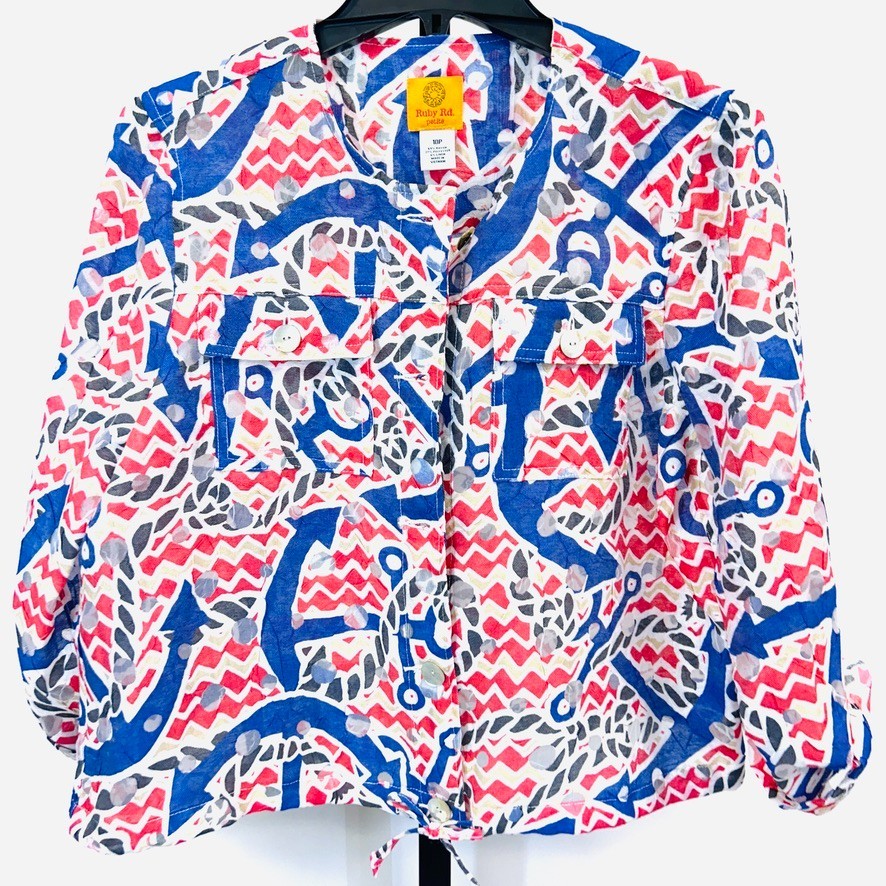 Ruby Road Spring Jacket Size 10 Petite Button Clo… - image 1