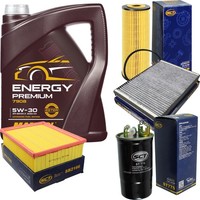 SCT Inspektionspaket 5L Mannol Energy 5W-30 FüR Audi A4 Avant 2.0 TDI 16V 1.9