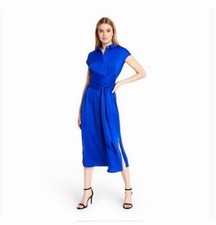 Royal Blue Cushnie X Target Short Sleeve Shirt Dress Size M