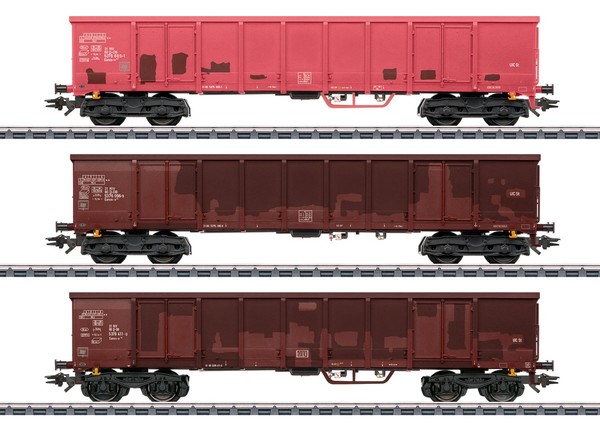 MäRklin H0 47188 Hochbordwagen-Set Eanos-X Db Ag Mit AusbesserungsfläChen - Neu-image