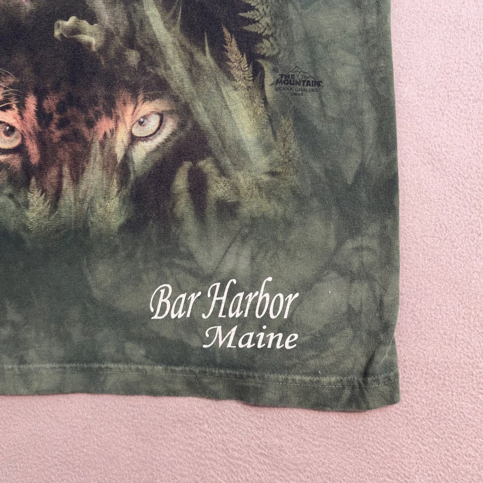 Camiseta The Mountain Kids Wolf Eyes Tie Dye Gráfica Bar Harbor Maine XL 12-14 Foto 3 de 4