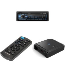 Alpine UTE-73BT, RUE-4360 Remote with S2-A36F S-Series 4 Channel Amplifer - U...