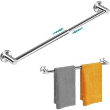 Adjustable Towel Rack for Bathroom Wall Mounted Rustproof Silver 1 Pack