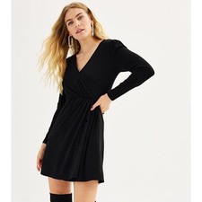 Nine West Black Wrap Dress