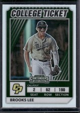 2022 Panini Elite Extra Edition #CTO-1 Brooks Lee College Tickets Optic Holo