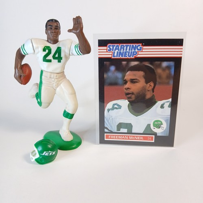 #ad #ad NEW YORK JETS Freeman McNeil 1989 Starting Lineup open NFL football figure card $18.94