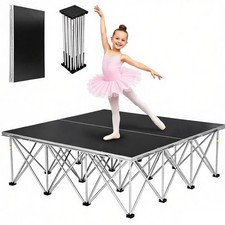 4'x4' Portable Stage Platform Modular System Riser Foldable Performances Stage