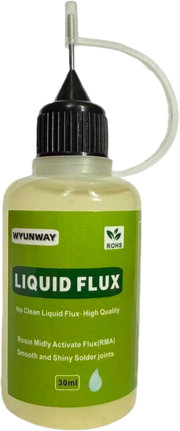 Liquid Soldering Flux for Electronics, No Clean Rosin Flux, Dropper Squeeze Bott