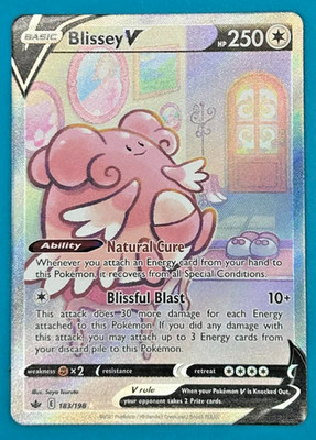 Pokemon TCG Blissey V 183/198 Chilling Reign Alternate Art Full Art Near Mint