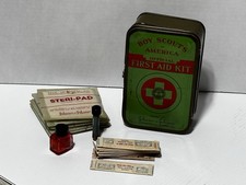 Vintage Boy Scout First Aid Kit With Contents.