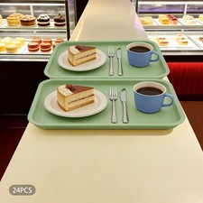 24 St&uuml;ck Rechteck Servierbacken Rechteckige Serviertablett Fast-Food-Tabletts