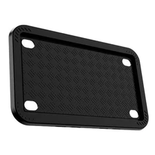 XCLPF Motorcycle License Plate Frame, 4x7" Silicone Holder, Rust & Rattle Proof