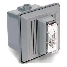 Horn Strobe Alarm 24V AC DC Clear Lens 90dB Outdoor Surface Mount UL