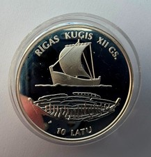 1997 Latvia  10  Latu Silver ---- Rigas  Kugis  ----