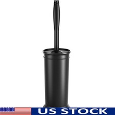Elegant Toilet Brush Holder Set Ergonomic Long Handle Durable Cleaning Tool New