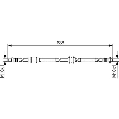Bosch 1 987 481 399 Bremsschlauch für ALFA ROMEO 159 BRERA SPIDER 939