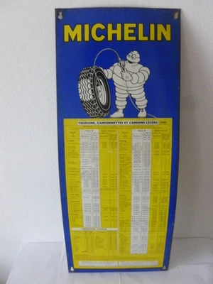 Authentique TOLE SERIGRAPHIEE MICHELIN pression pneus 83cm x 34 cm SYMPA DECO - Photo 1/4