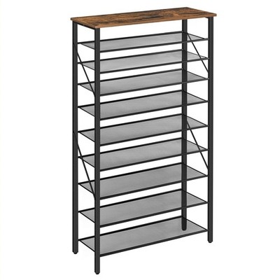 MAHANCRIS 10 Tier Shoe Rack Organizer for Closet, Holds 36-40 Pairs, Tall Met...