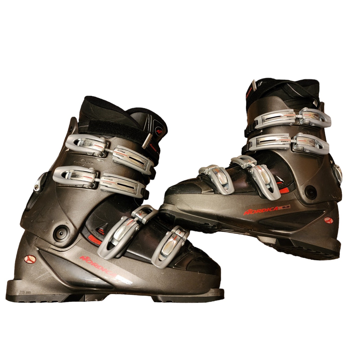 SALOMON Scarponi da sci Nordica Down Hill F5.2 nero grigio Flex Index 65 uomo 9 5 315 mm 270 275