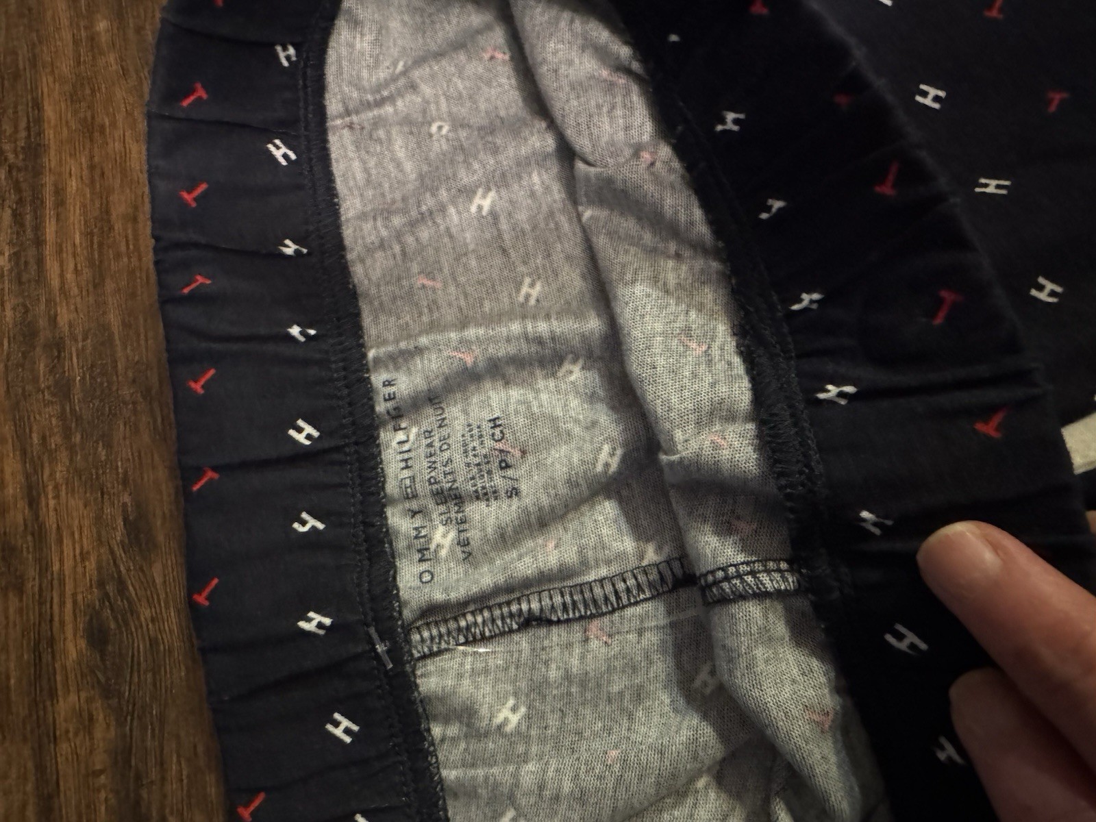 Tommy Hilfiger Women's Short Sleeve Top and Shorts Pajama Set Navy Sz:s thumbnail 6