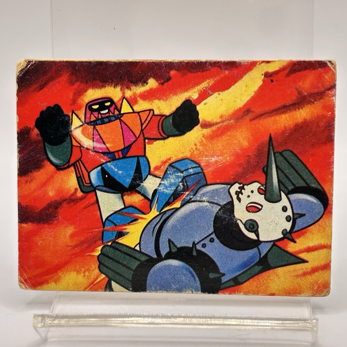 80s Vintage Getter Robo Menko Card Retro Very Rare Japanese Anime