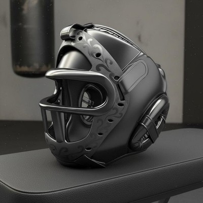 vollgesichts-boxhelm vollgesichtsschutz boxkopfschutz mit gitter stoßdämpfung