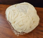 Women’s Ivory Veiled Fascinator Headpiece, Net Fabric Solid Bow, One Size — photo 4