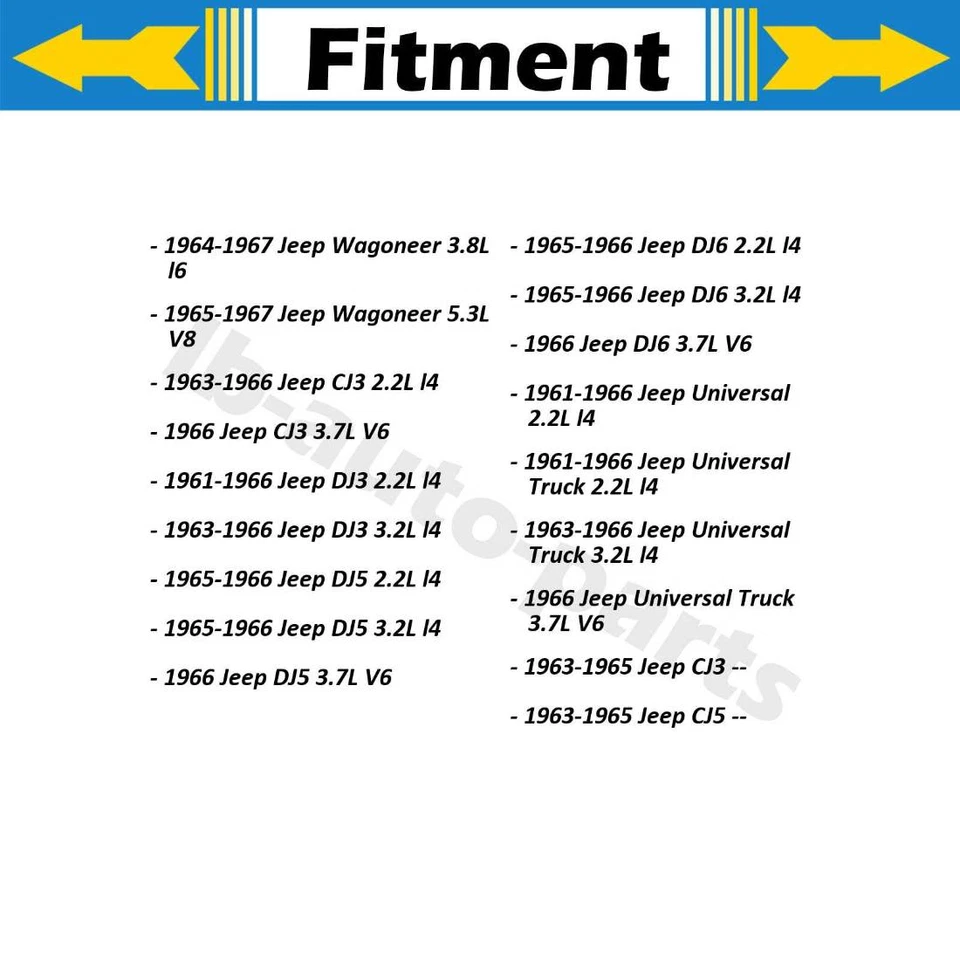 Linha de mangueira de freio dianteiro Sunsong 2 peças para Jeep CJ5 2.2L 1963-1965 - Imagem 2 de 4