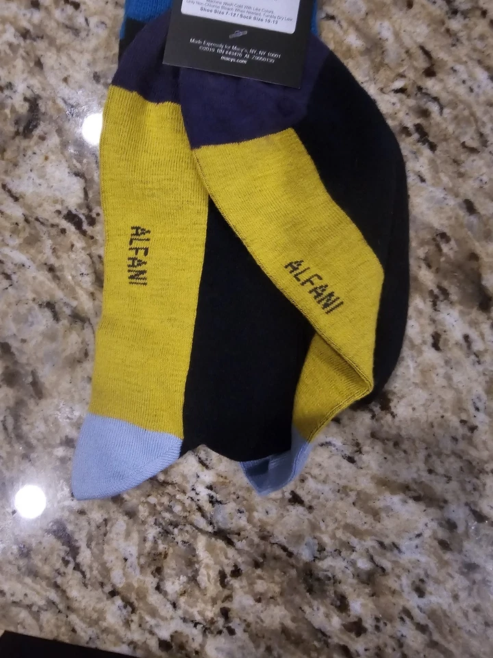 Calcetines de vestir ALFANI azul marino bloque de color 10-13 Foto 3 de 4